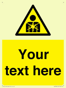 Custom Warning substance or mixture presenting a health hazard